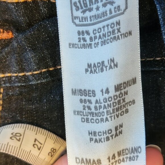 Levi's Signature Bootcut Mid Rise At Waist Straight Leg Blue Jeans - Picture 9 of 13